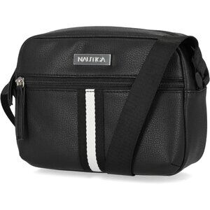 Women's Bowline Black PU leather Candid Camera Adjustable Crossbody Bag